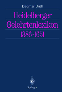Vorderes Coverbild Heidelberger Gelehrtenlexikon 1386–1651