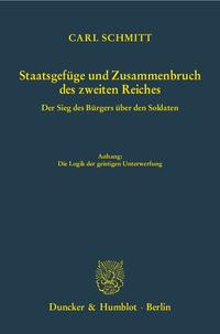 Vorderes Coverbild Staatsgefüge und Zusammenbruch des zweiten Reiches.