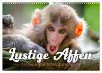Vorderes Coverbild Lustige Affen - hinreißende Schnappschüsse (Wandkalender 2025 DIN A3 quer), CALVENDO Monatskalender