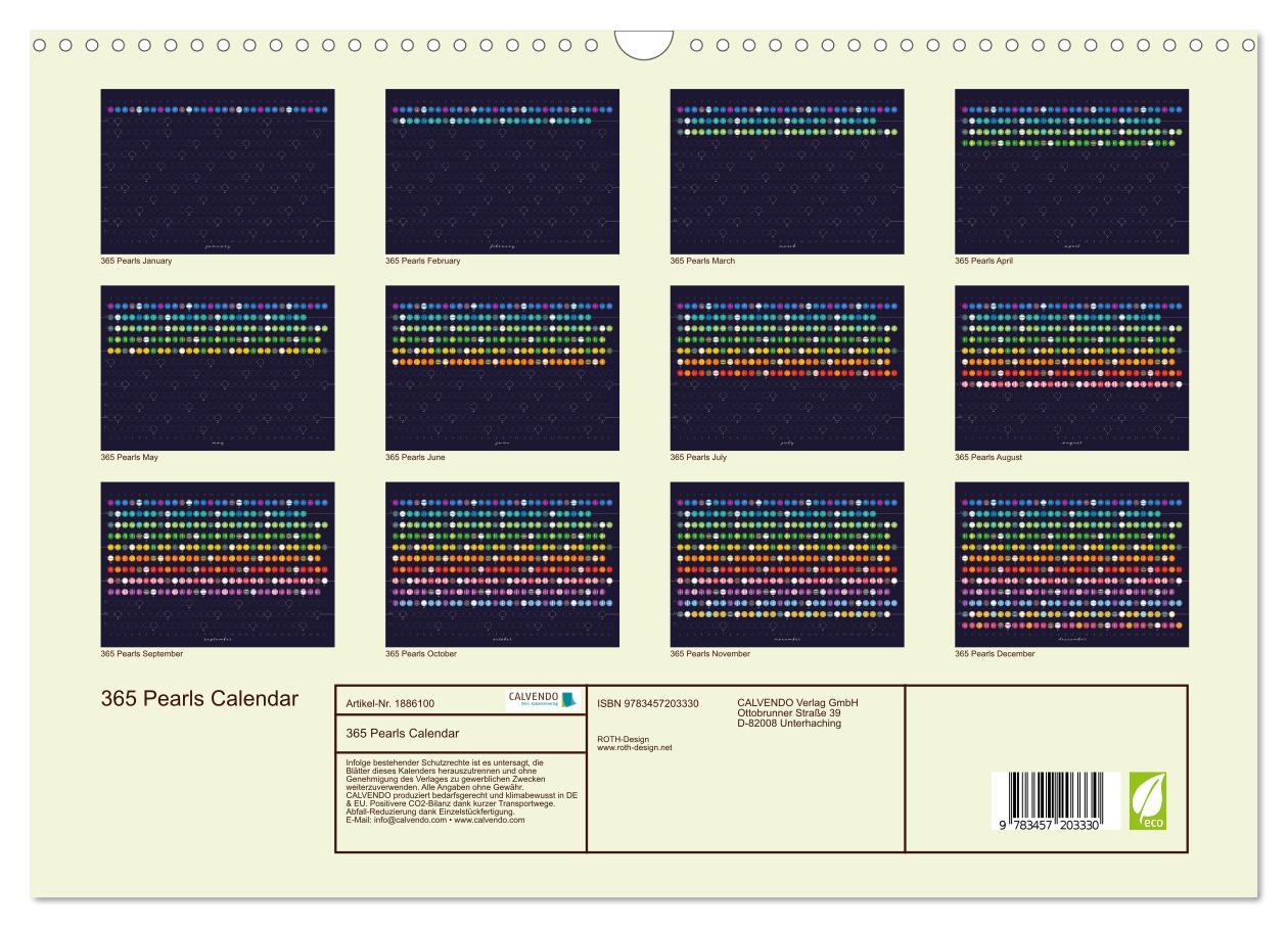 Beispielinhalt (Bild) 365 Pearls Calendar (Wandkalender 2025 DIN A3 quer), CALVENDO Monatskalender