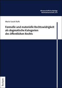 Vorderes Coverbild Formelle und materielle Rechtswidrigkeit als dogmatische Kategorien des öffentlichen Rechts