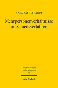 Vorderes Coverbild Mehrpersonenverhältnisse im Schiedsverfahren