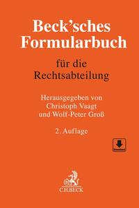 Vorderes Coverbild Beck'sches Formularbuch für die Rechtsabteilung