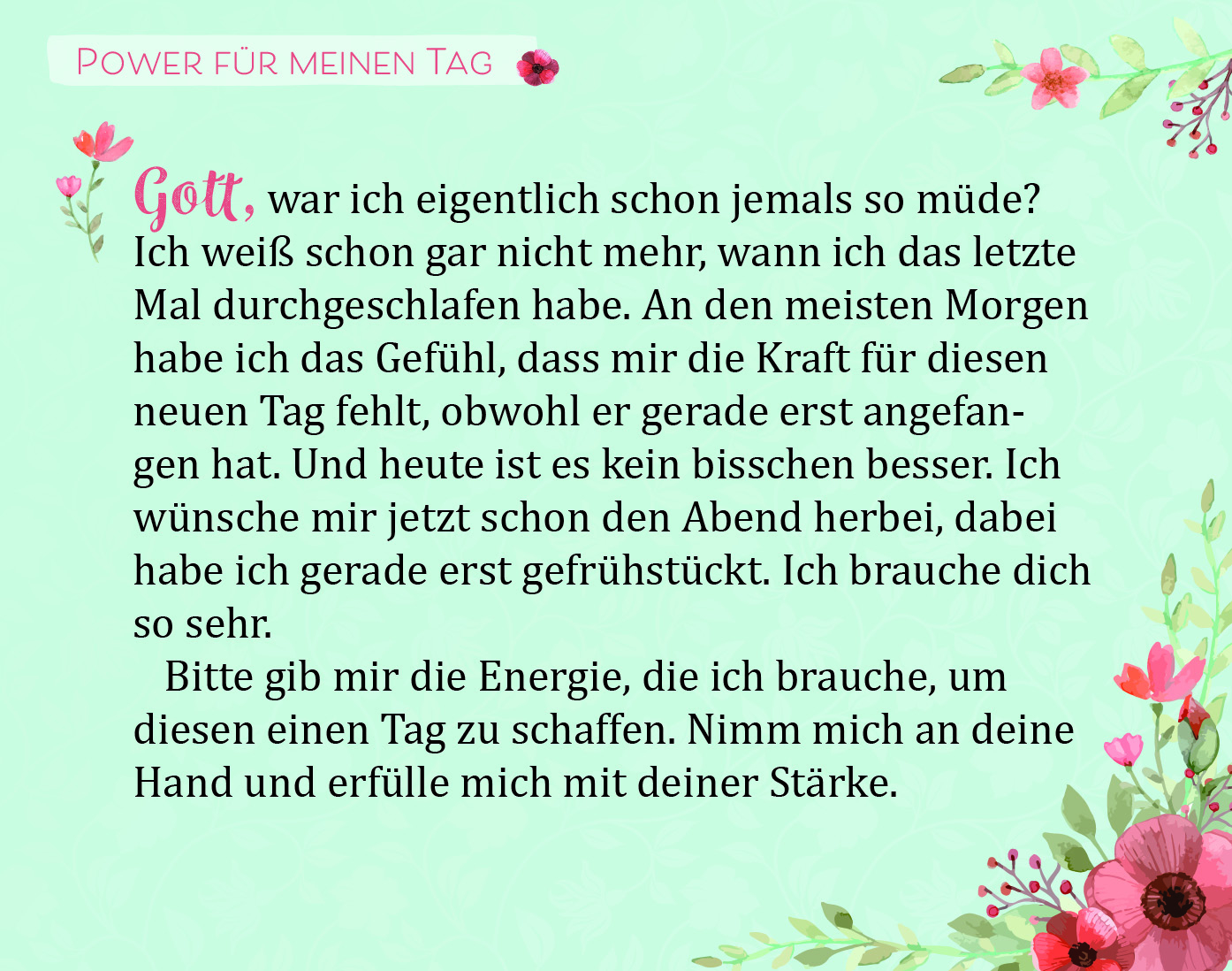 Beispielinhalt (Bild) Unendlich gesegnet