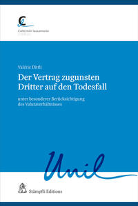 Vorderes Coverbild Der Vertrag zugunsten Dritter auf den Todesfall