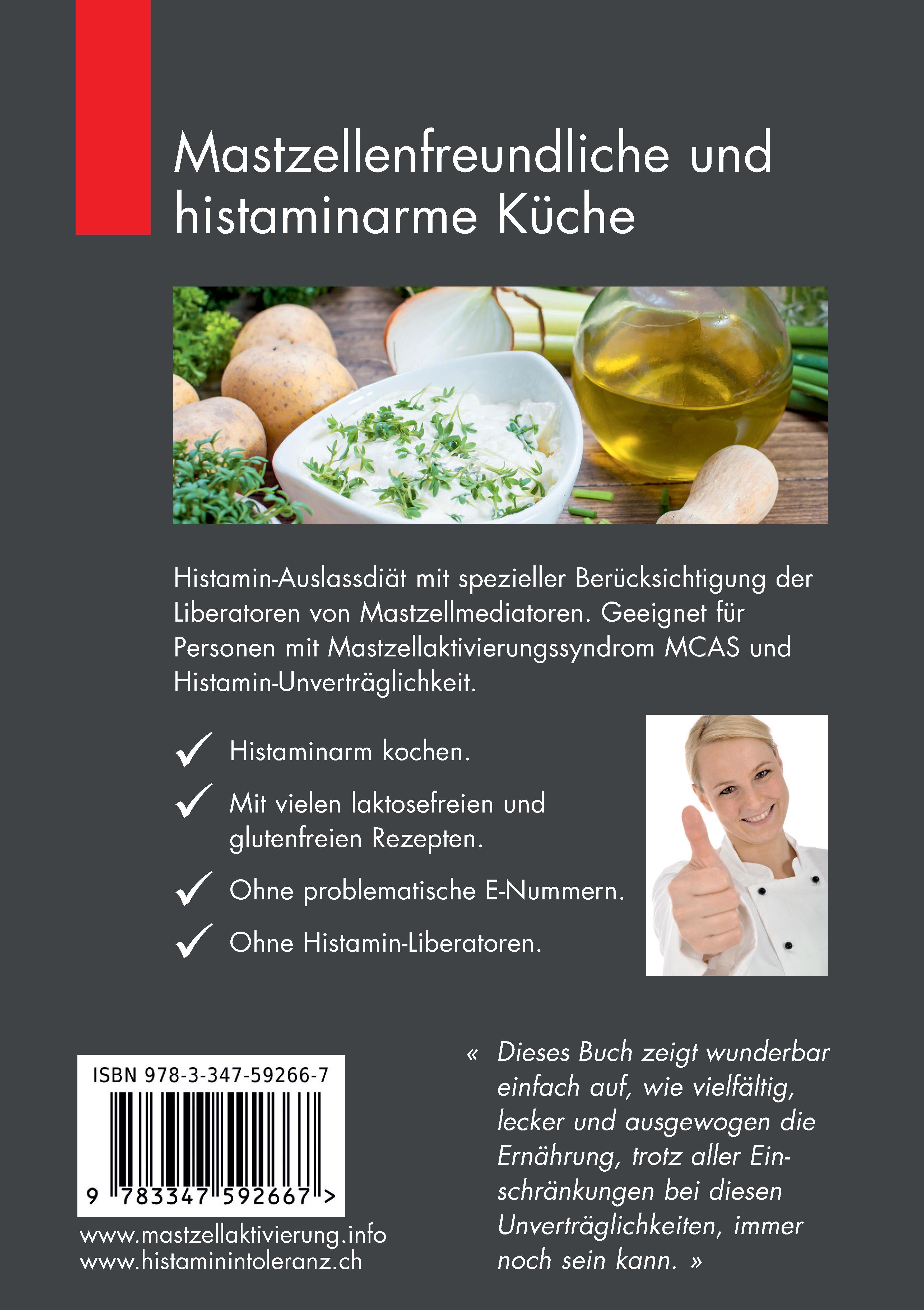 Rückseitencover Mastzellenfreundliche und histaminarme Küche