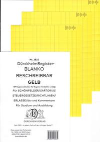 Vorderes Coverbild DürckheimRegister® BLANKO-GELB beschreibbar für deine Gesetze