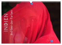 Vorderes Coverbild Indien - im Meer der Farben (Wandkalender 2025 DIN A3 quer), CALVENDO Monatskalender
