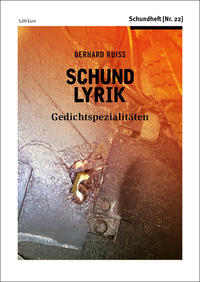 Vorderes Coverbild Schundlyrik