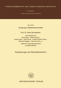 Vorderes Coverbild Orientierungen bei Oberstufenschülern