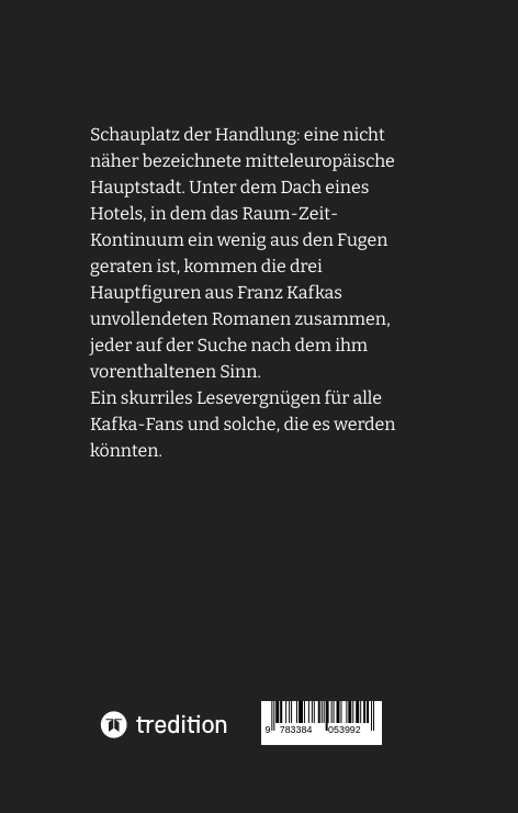 Rückseitencover Hotel Kafka