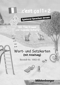 Vorderes Coverbild Wort- und Satzkarten zu „...c`est ça 1 und 2“