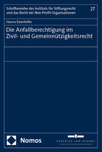 Vorderes Coverbild Die Anfallberechtigung im Zivil- und Gemeinnützigkeitsrecht