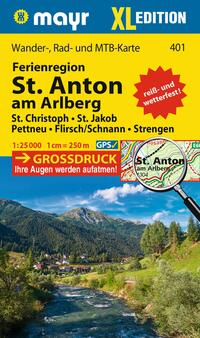 Vorderes Coverbild Mayr Wanderkarte Ferienregion St. Anton am Arlberg XL 1:25.000