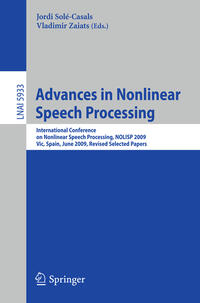 Vorderes Coverbild Advances in Nonlinear Speech Processing