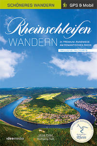 Vorderes Coverbild Rheinschleifen - Offizieller Wanderführer. Schöneres Wandern Pocket. GPS, Detailkarten, Höhenprofile, herausnehmbare Übersichtskarte, Smartphone-Anbindung.