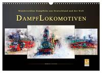 Vorderes Coverbild Dampflokomotiven - wunderschöne Dampfloks aus Deutschland und der Welt (Wandkalender 2025 DIN A3 quer), CALVENDO Monatskalender
