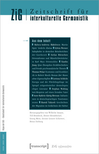 Vorderes Coverbild Zeitschrift für interkulturelle Germanistik