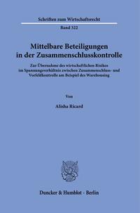 Vorderes Coverbild Mittelbare Beteiligungen in der Zusammenschlusskontrolle.