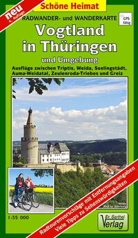 Vorderes Coverbild Radwander- und Wanderkarte Vogtland in Thüringen und Umgebung