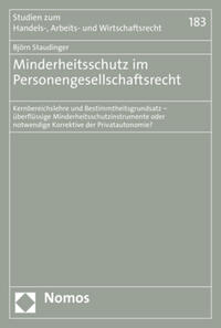 Vorderes Coverbild Minderheitsschutz im Personengesellschaftsrecht
