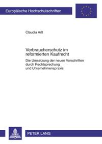Vorderes Coverbild Verbraucherschutz im reformierten Kaufrecht