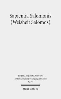 Vorderes Coverbild Sapientia Salomonis (Weisheit Salomos)
