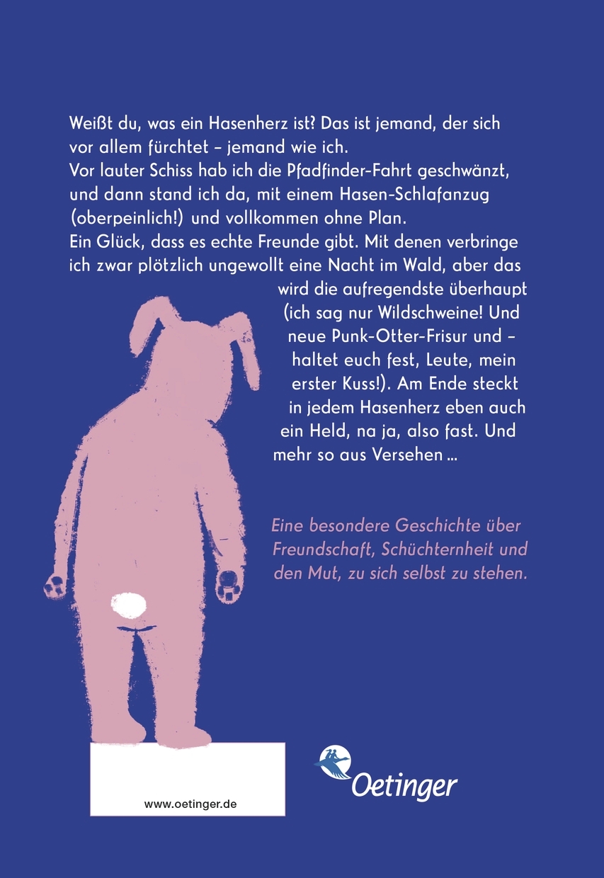 Rückseitencover Hasenherz. Held aus Versehen
