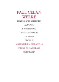 Vorderes Coverbild Werke. Historisch-kritische Ausgabe. I. Abteilung: Lyrik und Prosa