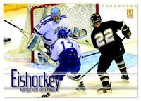 Vorderes Coverbild Eishockey - Kampf um den Puck (Wandkalender 2025 DIN A4 quer), CALVENDO Monatskalender