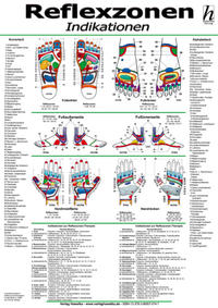 Vorderes Coverbild Reflexzonen-Therapie Poster - Indikationen DIN A2