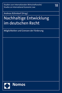 Vorderes Coverbild Nachhaltige Entwicklung im deutschen Recht