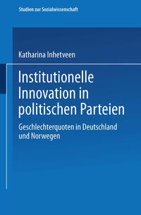 Vorderes Coverbild Institutionelle Innovation in politischen Parteien