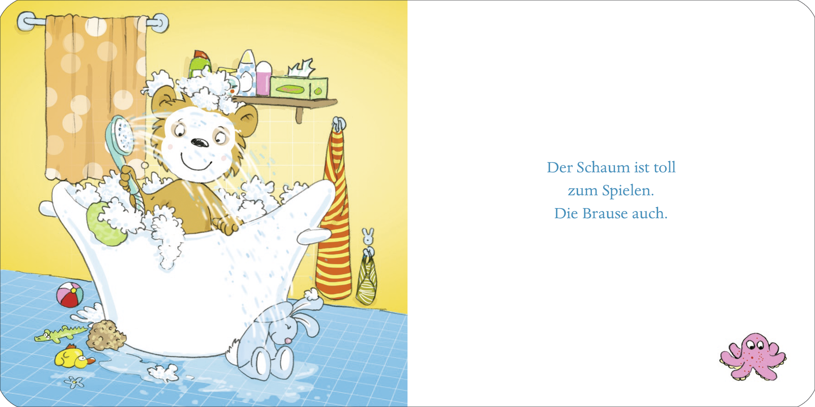 Beispielinhalt (Bild) Bobo & Hasi in der Badewanne