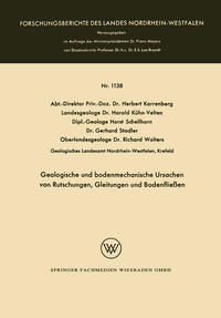 Vorderes Coverbild Geologische und bodenmechanische Ursachen von Rutschungen, Gleitungen und Bodenfließen