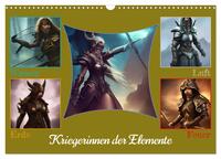 Vorderes Coverbild Kriegerinnen der Elemente (Wandkalender 2026 DIN A3 quer), CALVENDO Monatskalender