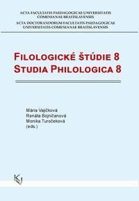 Vorderes Coverbild Filologické štúdie 8