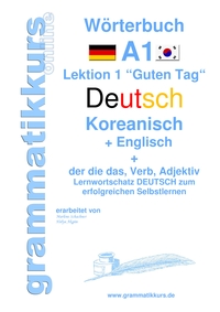 Vorderes Coverbild Wörterbuch Deutsch - Koreanisch - Englisch Niveau A1