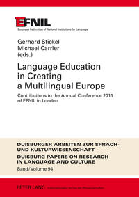 Vorderes Coverbild Language Education in Creating a Multilingual Europe