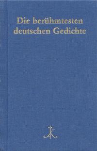 Vorderes Coverbild Die berühmtesten deutschen Gedichte
