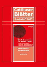 Vorderes Coverbild Cottbuser Blätter - Sonderheft 2023