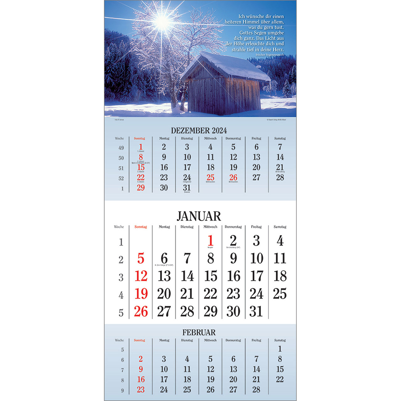 Beispielinhalt (Bild) Gott segne meinen Tag 2025