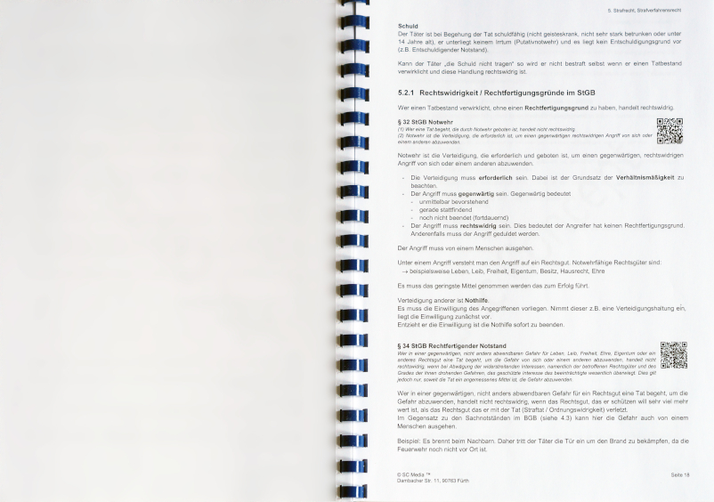 Beispielinhalt (Bild) Lernskript für die SACHKUNDEPRÜFUNG gem. § 34a GewO