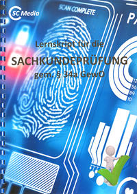 Vorderes Coverbild Lernskript für die SACHKUNDEPRÜFUNG gem. § 34a GewO