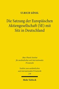 Vorderes Coverbild Die Satzung der Europäischen Aktiengesellschaft (SE) mit Sitz in Deutschland