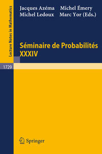 Vorderes Coverbild Seminaire de Probabilites XXXIV