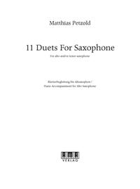 Vorderes Coverbild 11 Duets for Saxophone - Klavierbegleitung