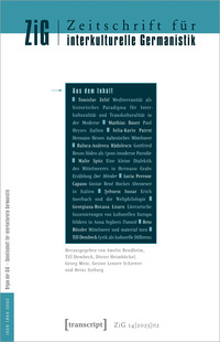 Vorderes Coverbild Zeitschrift für interkulturelle Germanistik