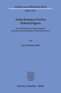 Vorderes Coverbild Aufrechnung zwischen Hoheitsträgern.