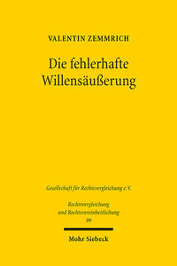 Vorderes Coverbild Die fehlerhafte Willensäußerung